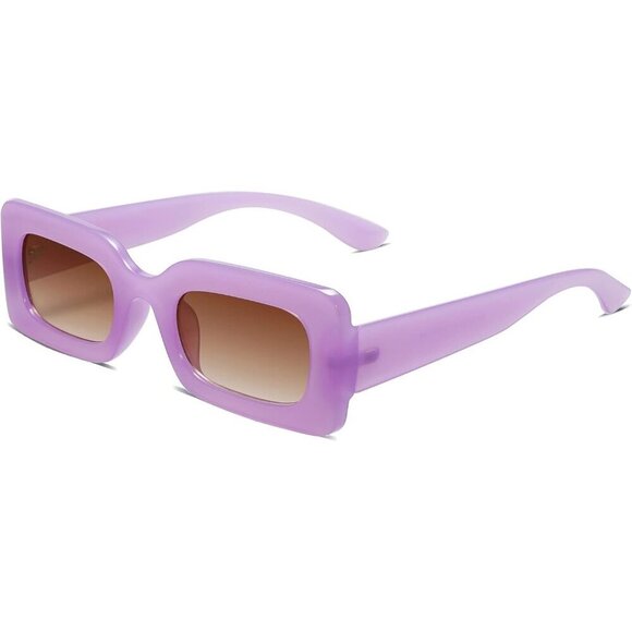 Retro 90s Small Nude Rectangle Sunglasses Women Men UV400 HD Lenses main image 4